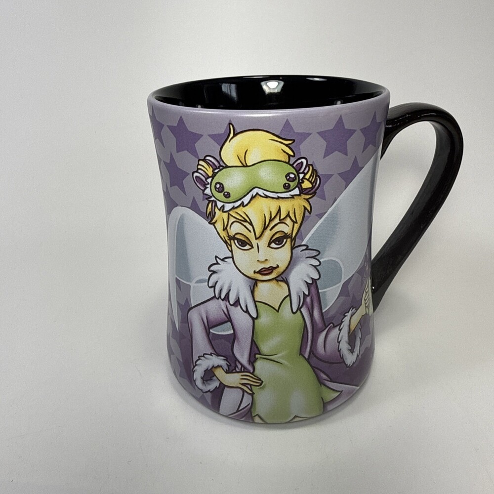 Disney Parks Exclusive Tinker Bell "Mornings Aren’t Magical!" Purple Mug #3